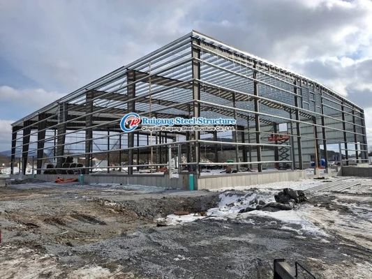 Γαλβανισμένο εν θερμώ προκατασκευασμένο κτίριο αποθήκης από μεταλλική κατασκευή, βιομηχανική αποθήκη από χάλυβα