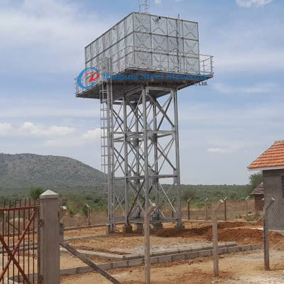 Υψηλή δεξαμενή νερού GRP με μεταλλικό στέλεχος για δεξαμενή νερού από χάλυβα