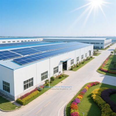 Προσαρμοσμένη χάλυβα δομή αποθήκη ελαφρύ μοντέρνο σχεδιασμό