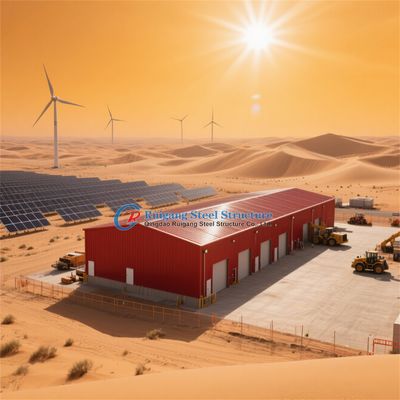 Προσυσκευασμένες δομές από χάλυβα Αποθήκη Αποθηκευτικό υπόστεγο για βιομηχανικό εργοστάσιο